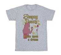 Sleeping Beauty Girl's Once Upon A Dream T-Shirt in Grey | Size: 3-4 Years Sleeping Beauty Grey 3-4 Years