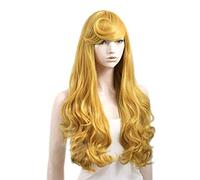 Sleeping Beauty Princess Aurora wig Cosplay Costume Briar Rose Women Long Yellow Synthetic Hair Halloween Party Role Play wigs MZ-6919
