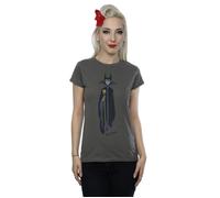 Sleeping Beauty Women's Classic Maleficent Heather T-Shirt in Charcoal | Size: Medium Sleeping Beauty Charcoal M