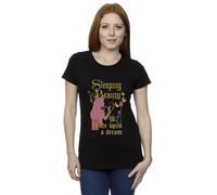 Sleeping Beauty Women's Once Upon A Dream Cotton T-Shirt in Black | Size: 2XL Sleeping Beauty Black 2XL
