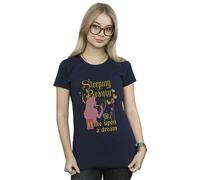Sleeping Beauty Women's Once Upon A Dream Cotton T-Shirt in Navy | Size: Small Sleeping Beauty Navy S