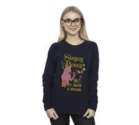 Sleeping Beauty Women's Once Upon A Dream Sweatshirt in Navy | Size: Medium Sleeping Beauty Navy M
