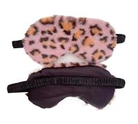 Sleeping Blindfold Soft Plush Eye Masks Cute Love Cloud Eye Cover Plush Mask Eyepatch Nap Health Eye Cover Sleeping Mask(Light Leopard Print)
