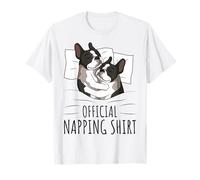 Sleeping Boston Terrier Dog Lover Official Napping T-Shirt