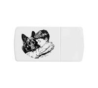 'Sleeping Boy with German Shepherd' Pill Box with Tablet Splitter (PI00034013)