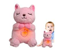 Sleeping Breathing Plush - Animated Stuffed Animal with Soothing Sound & Gentle Breathing Motion | 4-Speed Adjustment Soft Toy, Portable Comfort Companion, Calming Night Light Plush for Boys Girls Bed