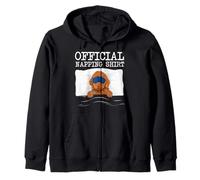 Sleeping Brown Poodle Sleep Official Napping Zip Hoodie