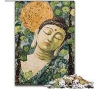 Sleeping Buddha Art Adult Jigsaws 1000 Pieces Difficult, Educational Games DIY Toys with Matching Poster And Trivia Sheet for Age 14+ (50x75cm)
