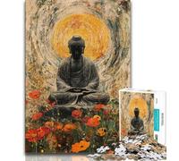 Sleeping Buddha Art Adult Jigsaws 1000 Pieces Difficult,Pattern Assembly Fun at Home Activities,Birthday Present,Travel Gifts 38x26cm