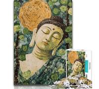Sleeping Buddha Art Jigsaw Puzzles 1000 Pieces for Adults Teens,Challenging Game Gifts for Is Ideal As A Gift for The Whole Family 38x26cm