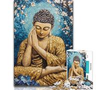 Sleeping Buddha Art JigsawPuzzle 1000 Pieces for Teenagers,Challenging To Complete But Fun And Humorous Birthday Present,Gifts,Wall Art 75x50cm
