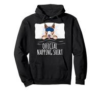Sleeping Bull Terrier Dog Official Napping Pullover Hoodie