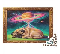 Sleeping Bulldog 1000 Piece Jigsaw Puzzle Paper for Adults Surreal Space Dream Relaxing Focus Home Decor 52x38cm/1000pcs