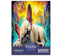 Sleeping Bulldog Puzzle Great Gift Beautiful Decoration 1000 Piece Cute Pet Dog Jigsaws Puzzles Challenging Games for Adults And Kids Age 14 Years Up 52x38cm/1000pcs