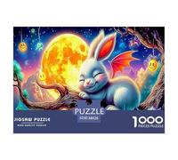 Sleeping Bunnies Impossible Hard Difficult 1000 Pieces Adult Jigsaws - Bunny Magical Moonlit Tree Educational Game Decompression for Gifts38x26cm/1000pcs