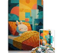 Sleeping Bunny Jigsaw Puzzles for Adults 1000 Piece Puzzle,Educational Games Home Decoration Deal As Gifts for The Whole Family (50x75cm)