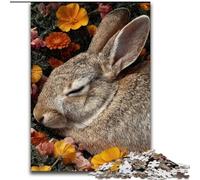 Sleeping Bunny Jigsaws Puzzles 1000 Pieces for Teenagers Gifts, Suitable for Ages 14 And Up Family Fun It Is Ideal As A Gift for The Whole Family (50x75cm)