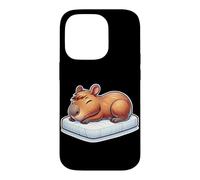 Sleeping Capybara Cozy Women Men Lazy and Cute Capybara Case for iPhone 14 Pro