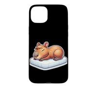 Sleeping Capybara Cozy Women Men Lazy and Cute Capybara Case for iPhone 15 Plus
