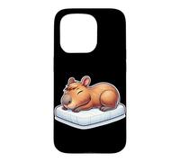 Sleeping Capybara Cozy Women Men Lazy and Cute Capybara Case for iPhone 15 Pro
