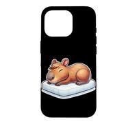 Sleeping Capybara Cozy Women Men Lazy and Cute Capybara Case for iPhone 16 Pro