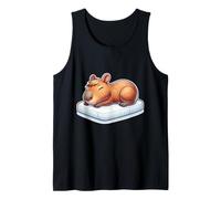 Sleeping Capybara Cozy Women Men Lazy and Cute Capybara Tank Top