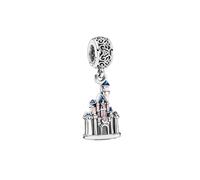 (Sleeping castle dangle charm sterling silver fits pandora bracelet ) Dangle sterling silver charm fits pandora bracelet