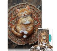 Sleeping Cat 1000 Pieces Jigsaw Puzzles For Teens And Adults,Family Game Stress Reliever Difficult Challenge Artists Collection,Fine Art 38x52cm