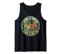 Sleeping Cat Cozy Home Night Tank Top