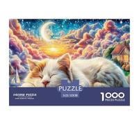 Sleeping Cat DreamOverwhelming 1000-Piece Jigsaw Puzzles for Adults A Crusade Through Impossible, Hard, And Difficult Challenging Puzzle Games - The Most Prestigious Gift for Adult And Teenage Conque