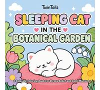 Sleeping Cat in the Botanical Garden: Simple & Cute Cat Coloring Book