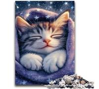 Sleeping Cat Jigsaw Puzzles for Adults 1000 Pieces,Stress Reliever Difficult Challenge Suitable for Desktop Decoration (50x75cm)