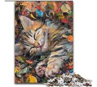 Sleeping Cat JigsawPuzzle 1000 Pieces for Adults, Challenging To Complete But Fun And Humorous Birthday Present, Gifts, Wall Art 26x38cm