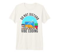 Sleeping Cat Programmer AI Developer Vibe Coding for Women Premium T-Shirt