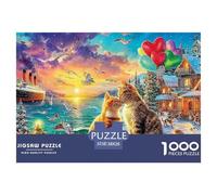 Sleeping Cat SceneOverwhelming 1000-Piece Jigsaw Puzzles for Adults A Crusade Through Impossible, Hard, And Difficult Challenging Puzzle Games - The Most Prestigious Gift for Adult And Teenage Conque
