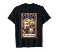 Sleeping Cat Tarot Homebody Celestial Art T-Shirt