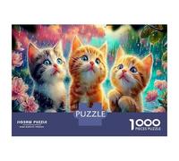 Sleeping Cat Thick Cardboard Kittens Colorful Jigsaw Puzzle Bundle Family Puzzle Lovers Stress Relief Puzzle for Senior Enthusiasts 70x50cm/1000pcs