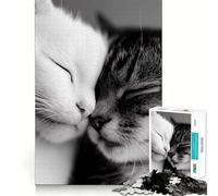 Sleeping Cats 1000 Piece Jigsaws for Teenagers Mind Exercise Toy Mental Relax Design Assembly Santa Wish List 50x75cm