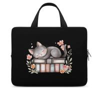 Sleeping Cats on Books Protective Laptop Bag with Handle Carrying Shoulder Bags for Laptops 17inch