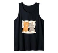 Sleeping Cats Together On Pillow Cute Tank Top