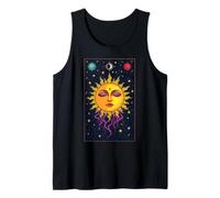 Sleeping Celestial Sun Face Moon Mystical Stars Tank Top