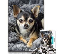 Sleeping Chihuahua Jigsaws 1000 Pieces for Teenagers,Help The Brain Exercise Addictive Toys to Cultivate Patience Parent-child Interaction 38x52cm