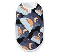 Sleeping Cocoa Chocolate Beans Print Pet Clothes T Shirt Pets Clothing Vests Tee Tops Dogs Costume Coat For Dog Cat 2XL