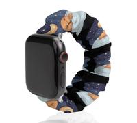 Sleeping Cocoa Chocolate Beans Scrunchies Watch Band Compatible with IWacth Series Replacement Strap 38mm/40mm