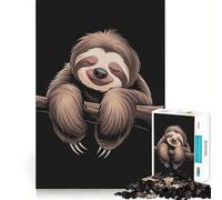 Sleeping Cute Sloth Illustration 1000 Piece Jigsaw Puzzles for Adults Jigsaw Logic Toy Indoor Play Precision Cut Cherished Gift 50x75cm