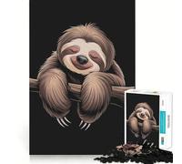 Sleeping Cute Sloth Illustration 1000 Piece Jigsaw Puzzles for Teenagers Smart Game Bonding Time Image Assembly Fine Art Piece 38x26cm