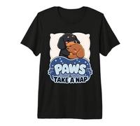 Sleeping Dachshund Paws & Take A Nap Premium T-Shirt