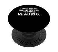 Sleeping Disorder Funny Reading Book Lover Sarcastic PopSockets Adhesive PopGrip