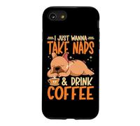 Sleeping Dog Lover I Just Wanna Take Naps And Drink Coffee Case for iPhone SE (2020) / 7/8
