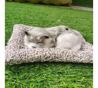 Sleeping Dog Plush Toy For Car Dashboard, Cute Realistic Animated Animal Car Decor Console, O Stuffed For Center Animal Soft